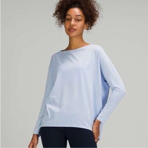 🩵 Lululemon Back In Action Long Sleeve in Pastel Blue Sz 2